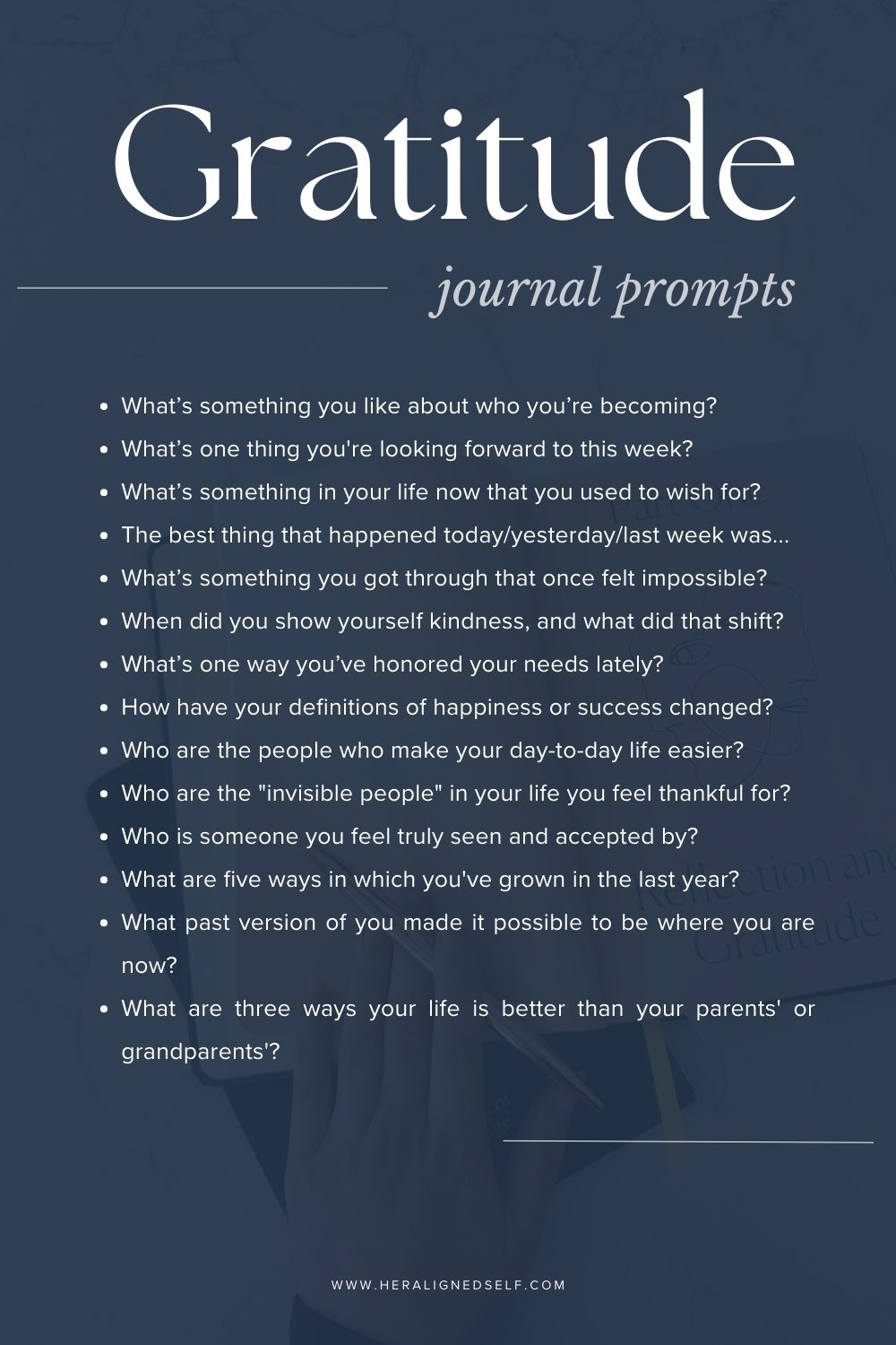 List of Gratitude Journal Prompts